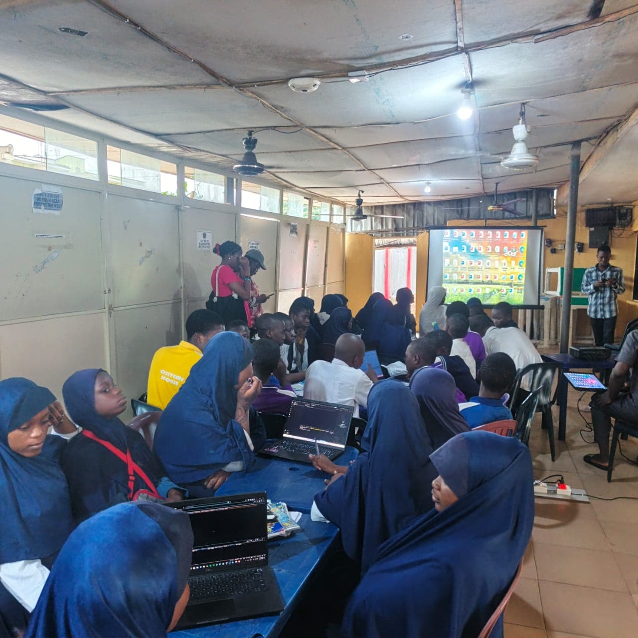 Sulaiman Shado students learning together in class